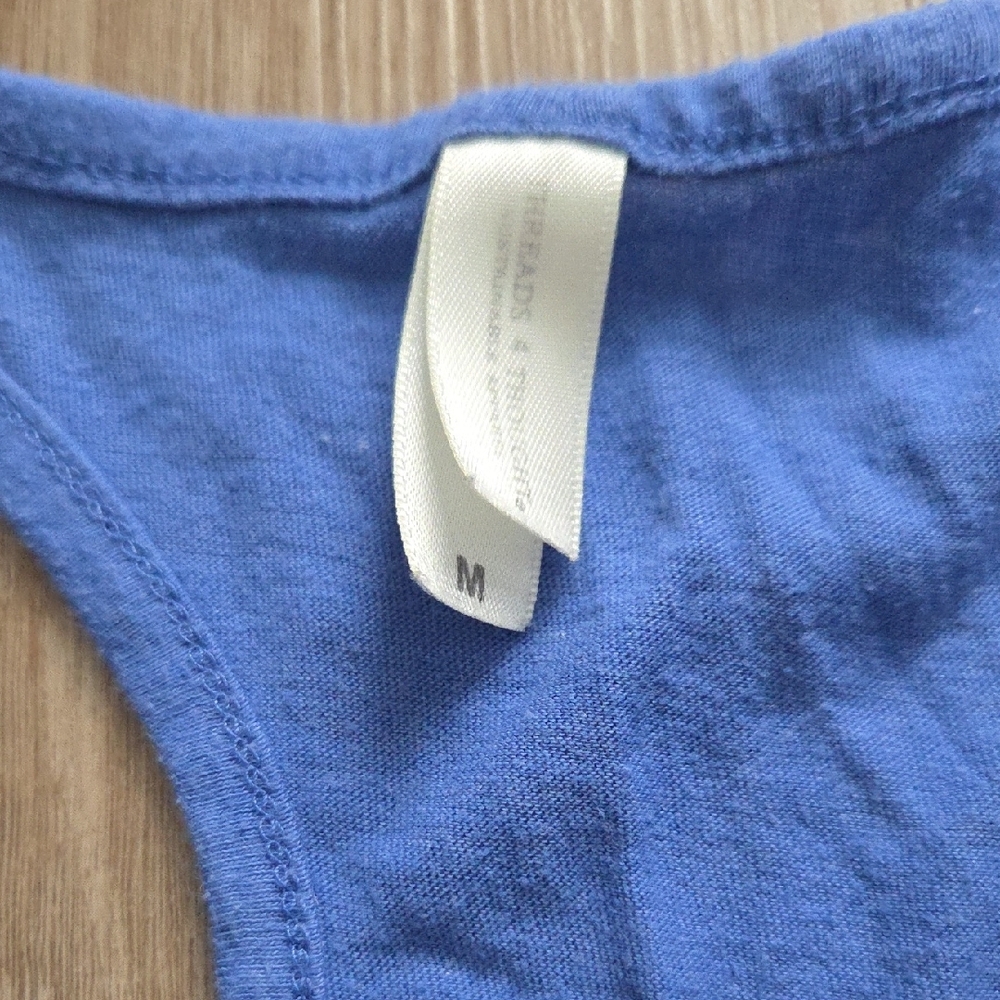 Threads 4 Thought Blue Racerback Tank Top - Picture 2 of 3